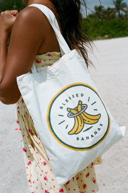 Blessed Bananas Cotton Tote Bag | Reusable