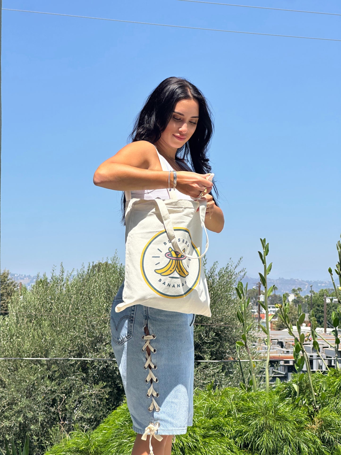 Blessed Bananas Cotton Tote Bag | Reusable